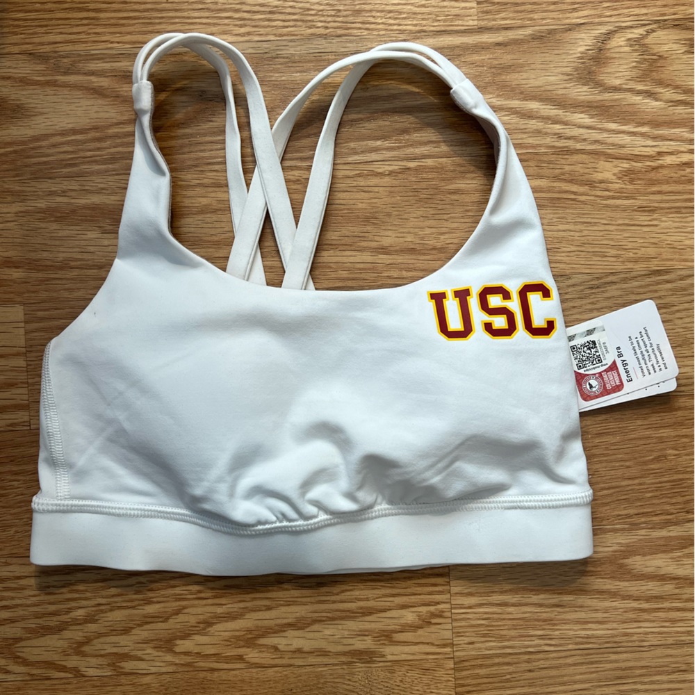 NWT Lululemon x USC Trojans Women's Lululemon White Energy Bra